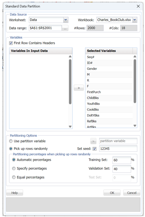 Standard Data Partition with Charles Bookclub